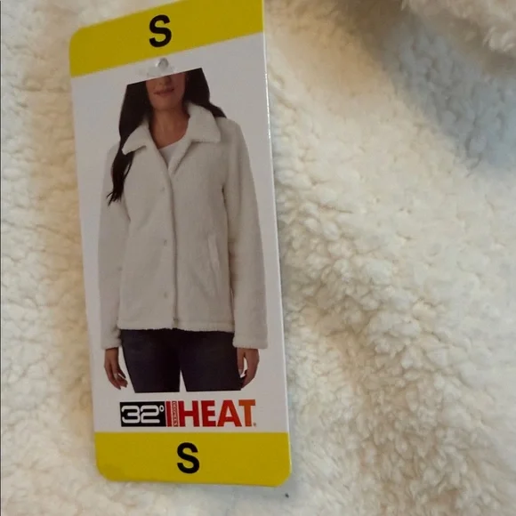 32 Degrees Cream Sherpa Jacket women’s small - Picture 3 of 6